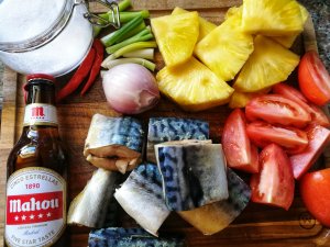 Mackerel stew with Beer