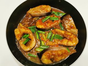 Braised swai steak