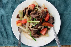 Stir fried beef oyster sauce