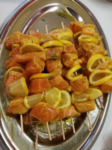 Brochettes de saumon